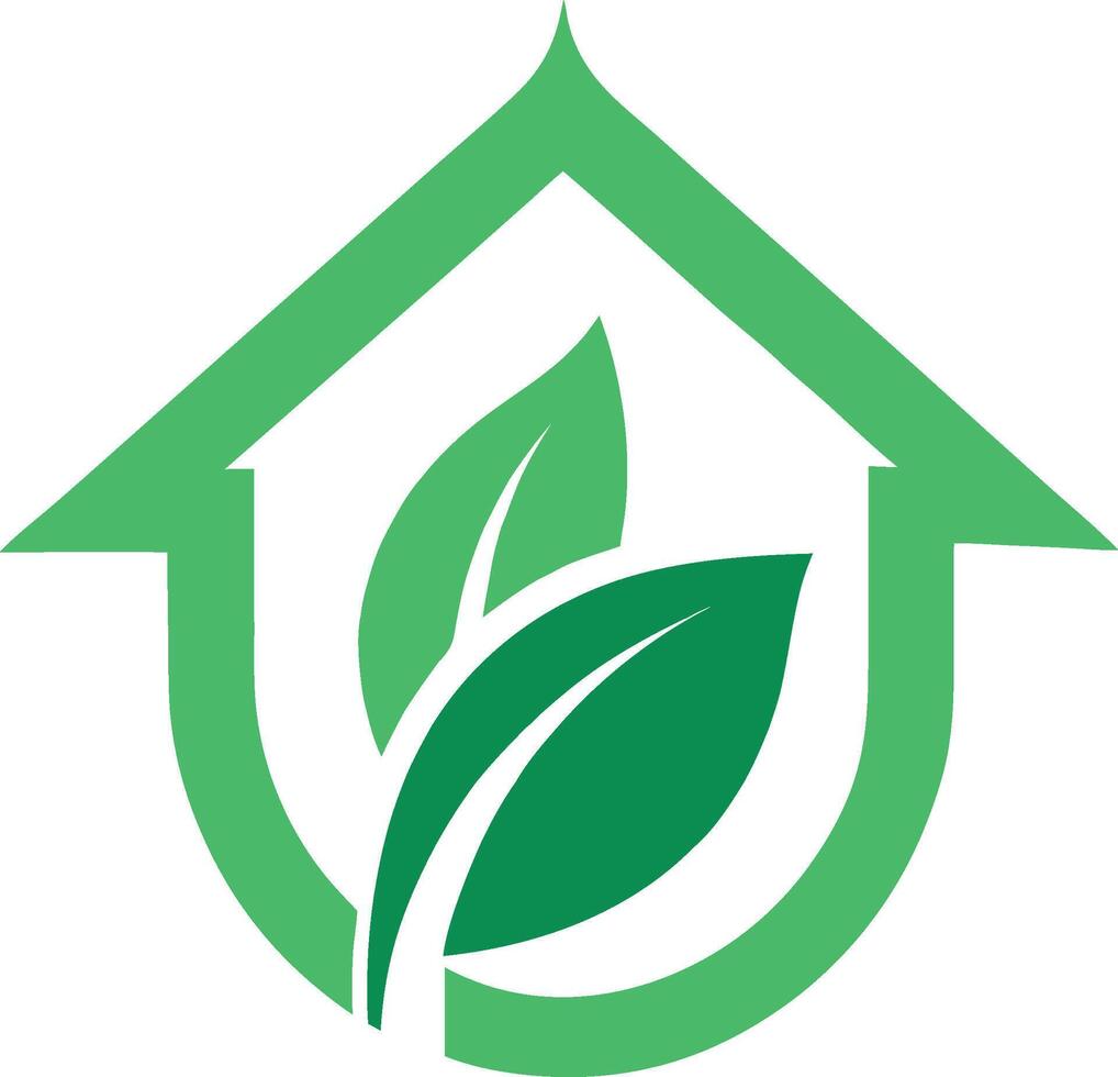 Modern Logo Design for Organic Brand with Letter B and House vector