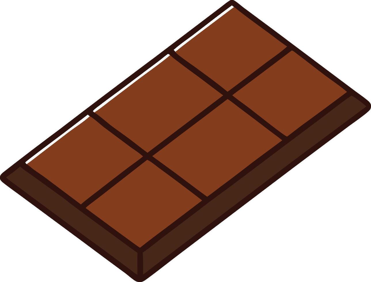 Clean Flat Illustration Of Chocolate Bar In Graphic Icon Style vector