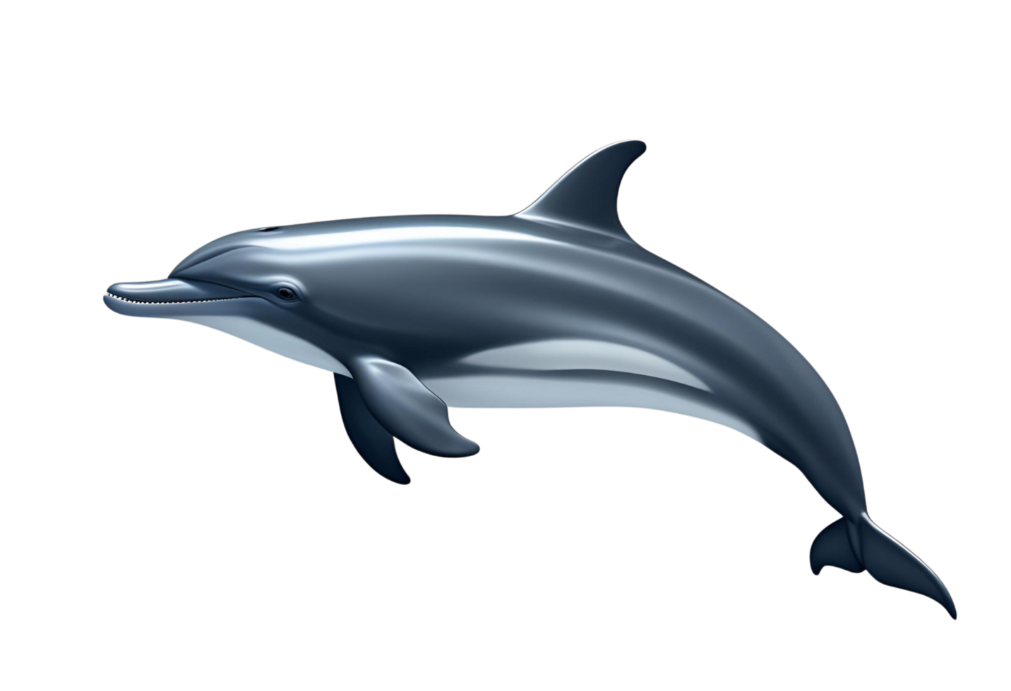 Dolphin side view, perfect for marine life enthusiasts and ocean themes. png