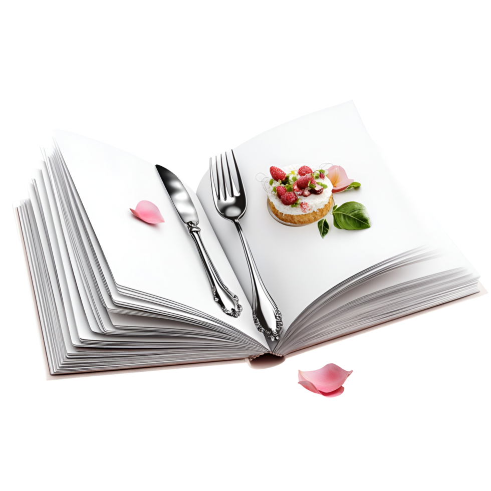 Love and Literature Concept with Book Heart Transparent Background png