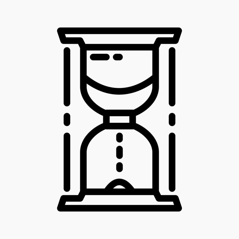 Design Illustration graphic of Hourglass icon with line style. Suitable for UI, mobile design, web design, etc. vector