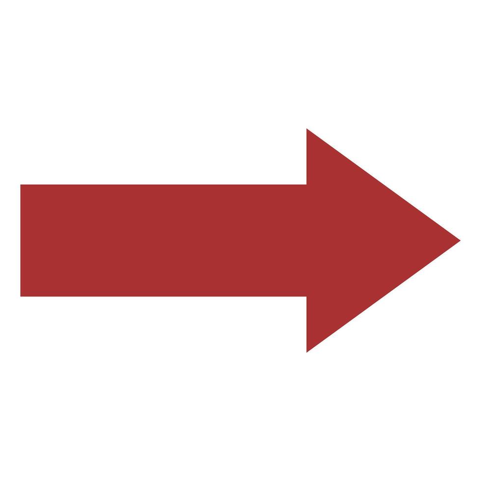 Red Arrow, Direction Right Arrow Icon vector
