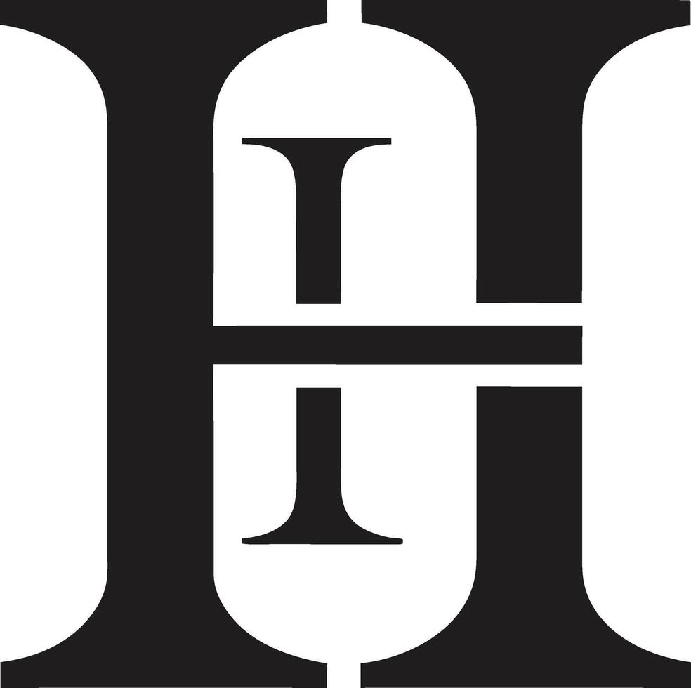 Clean Monogram Minimal H Icon Design Art of Subtlety vector