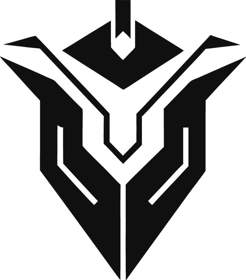 Minimal Abstract Tech Icon Futuristic Idea Ideas Shaping Future Tech vector