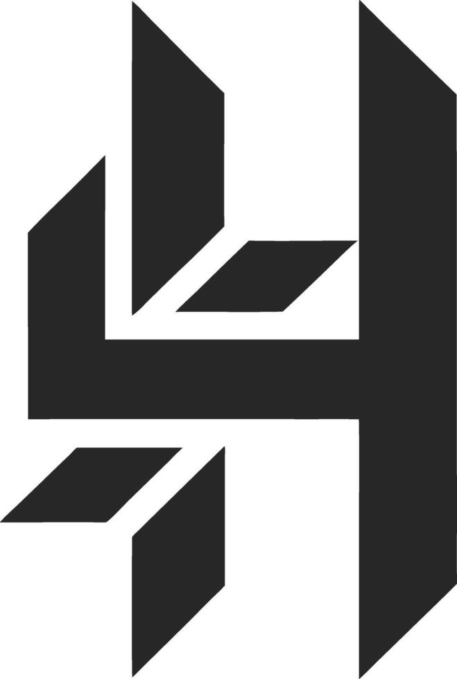 Abstract H Icon Tech Inspiration Power of Geometric H vector