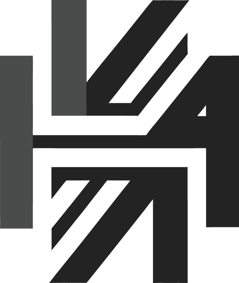 Abstract H Icon Modern Tech Vision vector