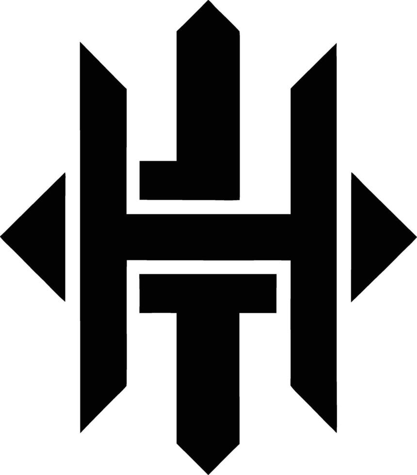 Abstract H Icon Tech Design Layout Shaping Digital World vector