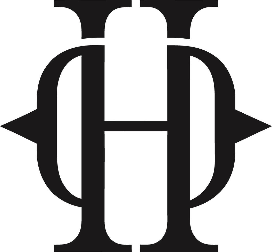 Clean Monogram H Shape Minimalist Concept Simplicity Redefined vector