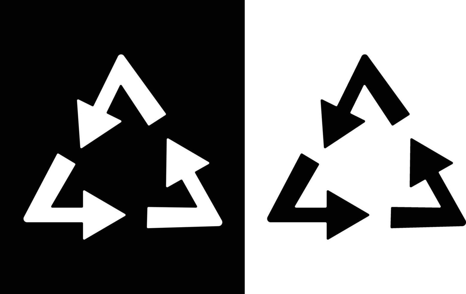 Set of triangle arrow icons. Up, down, white and black arrow collection. Icons of arrows and pointers. isolated on black and white. Collection of different circular arrows. vector