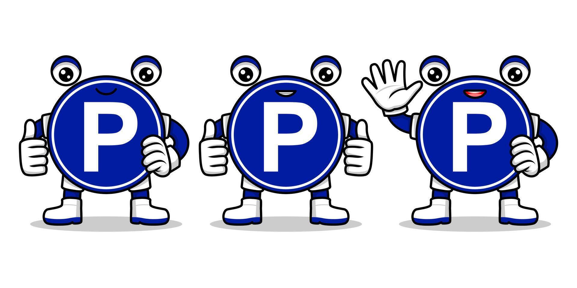 PARKIR sign illustration vector