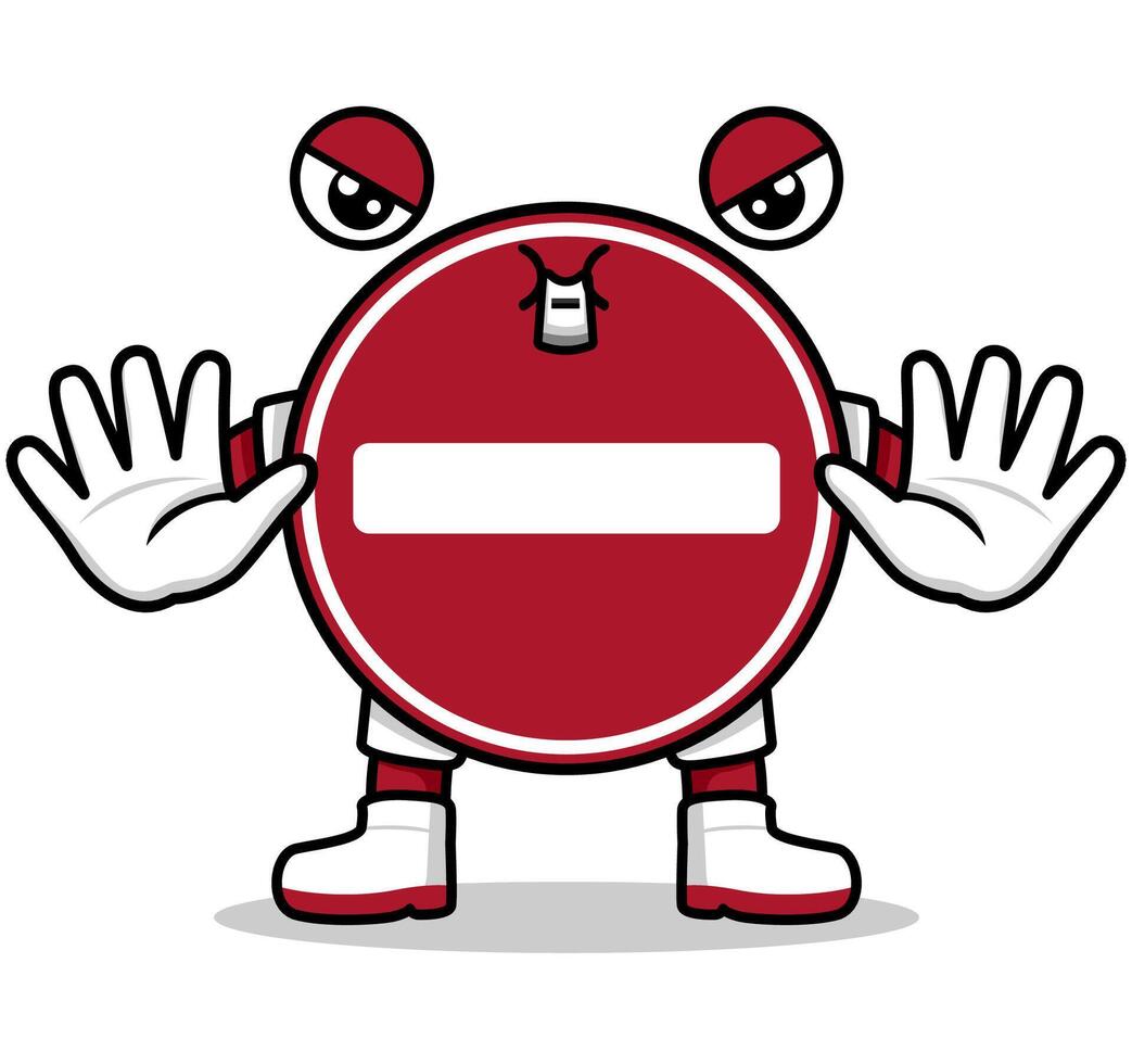 STOP sign illustration cartoon vector