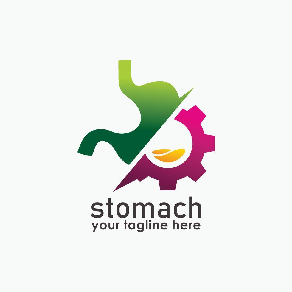 Stomach and medical Logo illustration design, Healthy Logo element icon, Stomach healthcare icon template vector