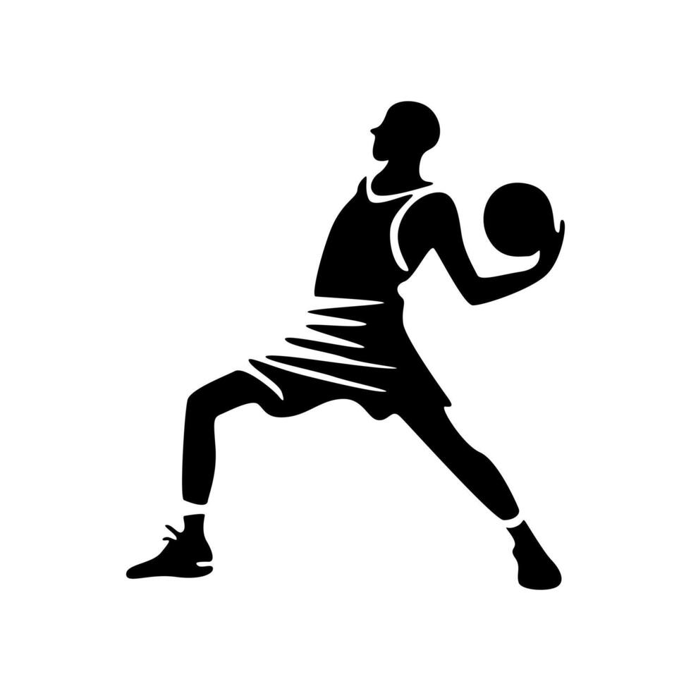 The Silent Athlete Silhouette Vibes vector