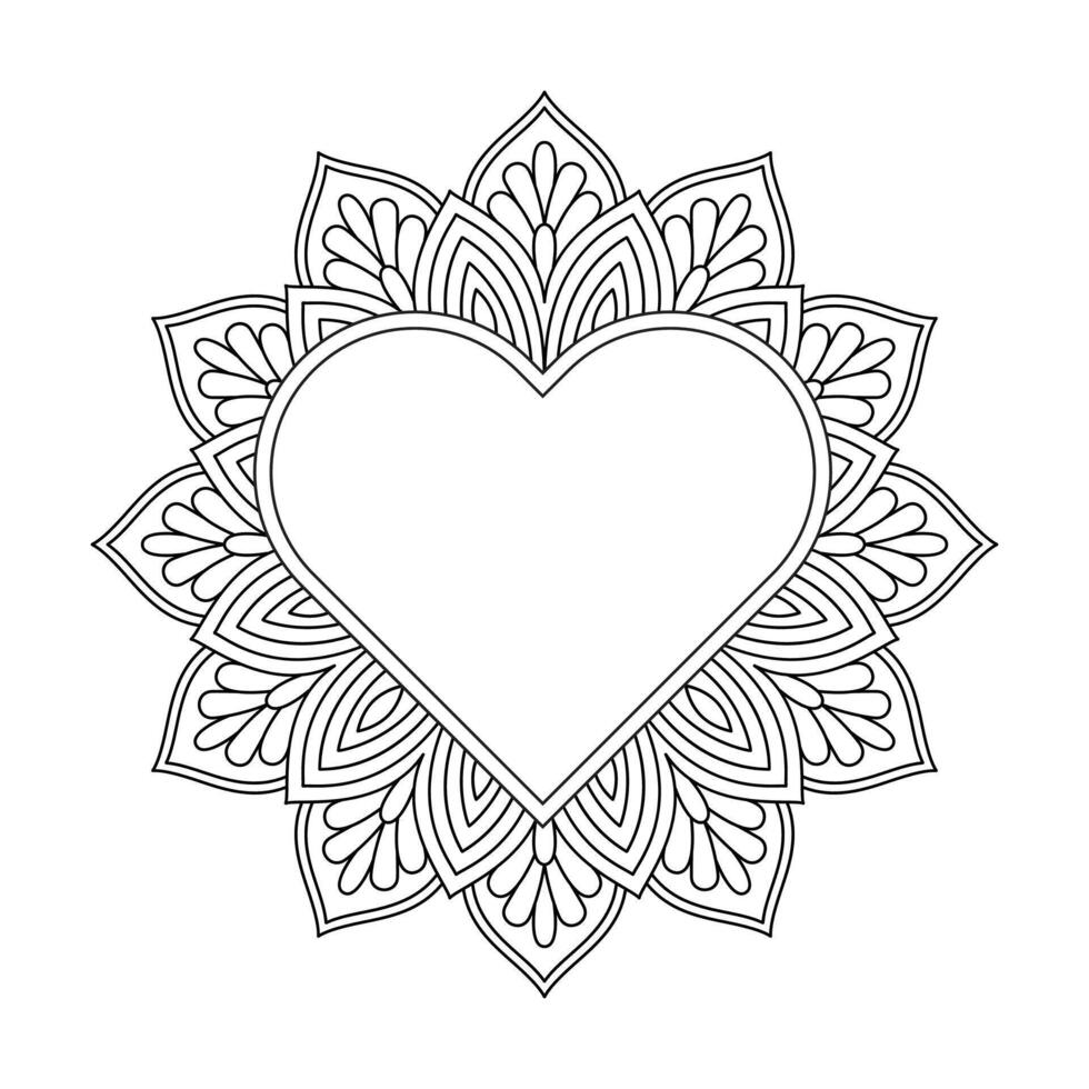 Ornamental Dreamscape Mandala Coloring Book Page vector