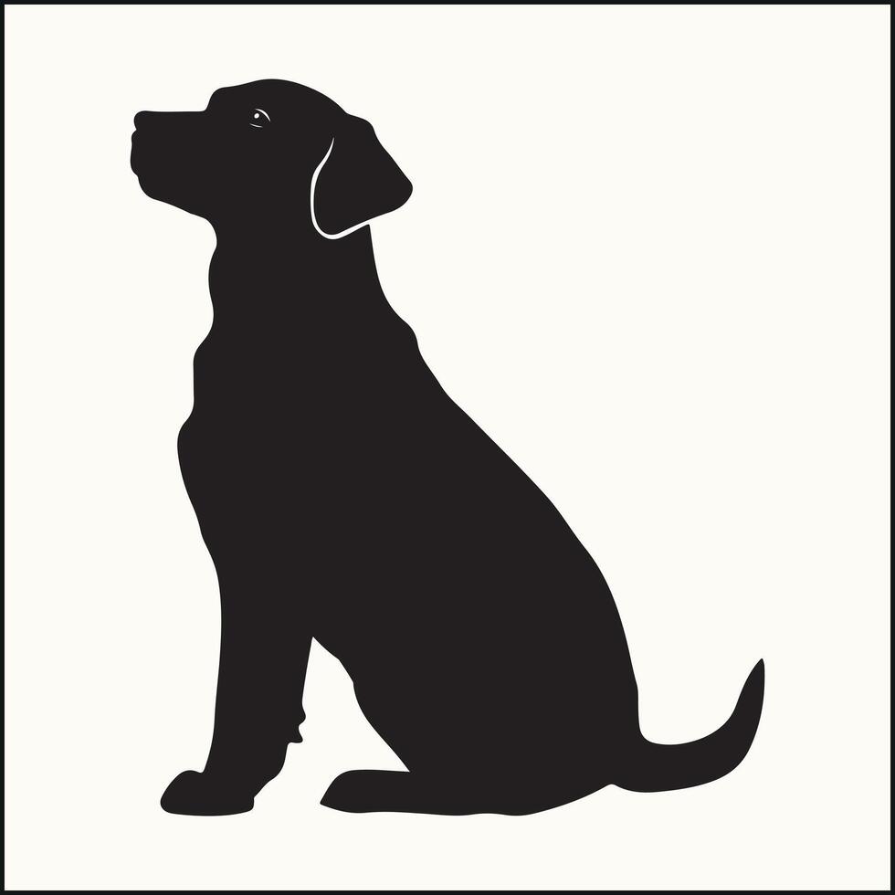 Labrador Retriever Silhouette, Active Breed vector