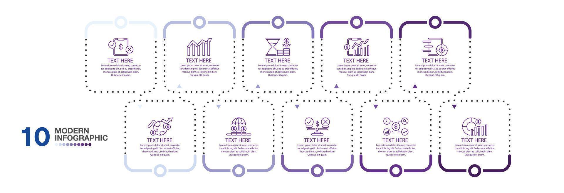 10 square infographic. vector