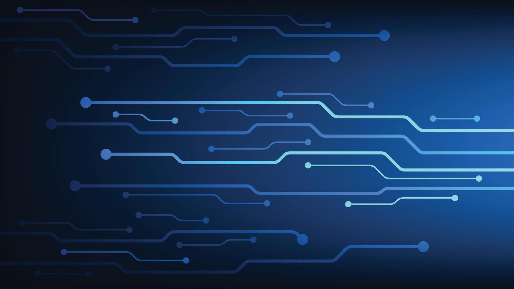 abstract technology background. circuit board with blue lighting vector