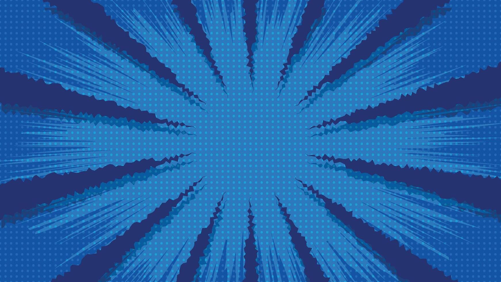 abstract blue cartoon background with exploding effect vector