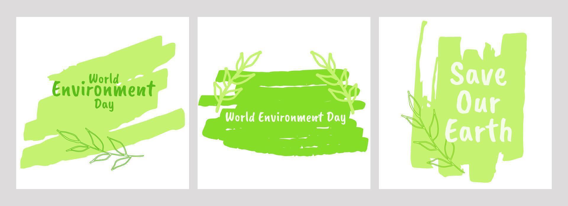 World Environment Day poster Earth day vector
