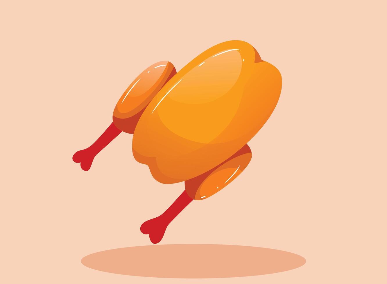 A cartoon chicken is flying in the air vector