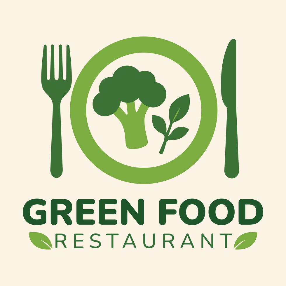 Green Food Restaurant Logo vector