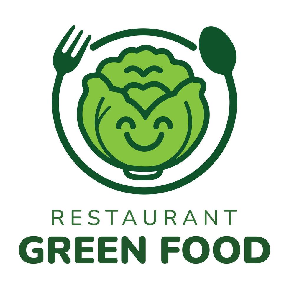 Green Food Restaurant Logo Design for Your Brand vector