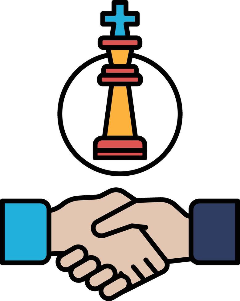 A hand shaking a chess piece vector