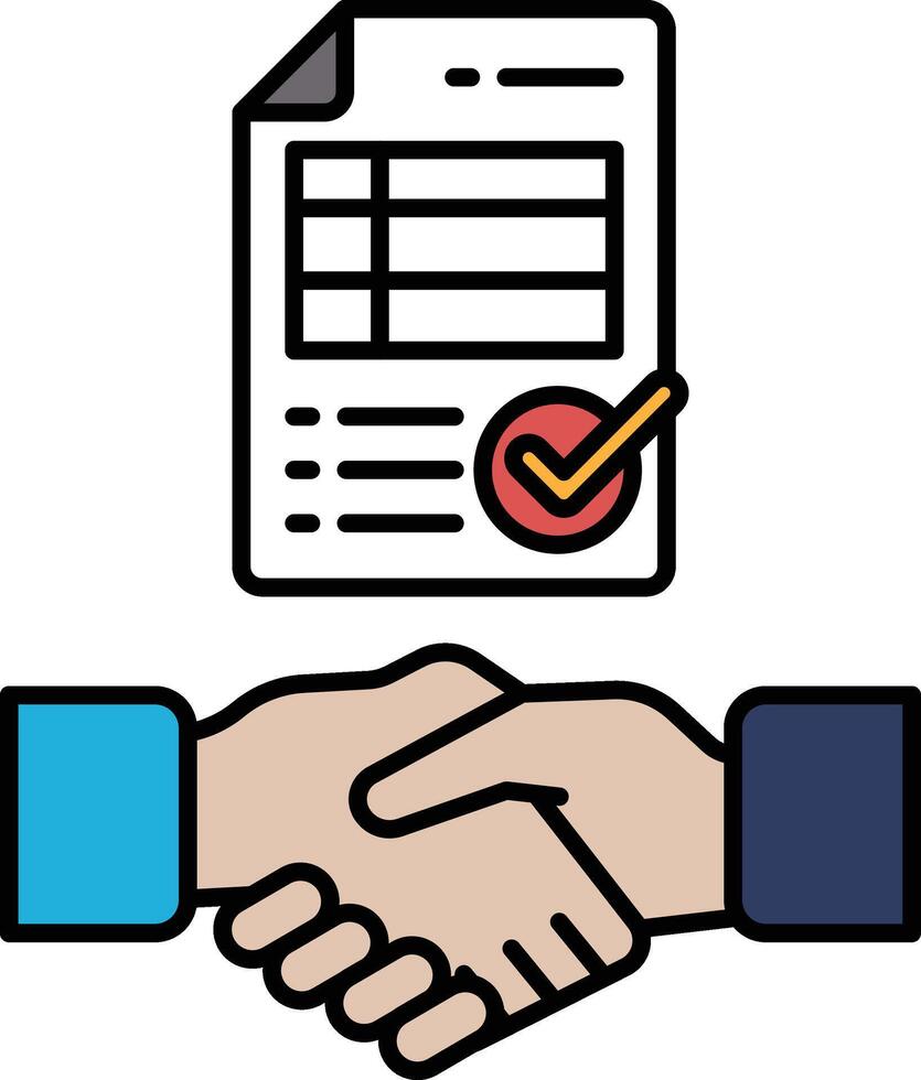 A hand shaking a piece of paper with a check mark on it vector