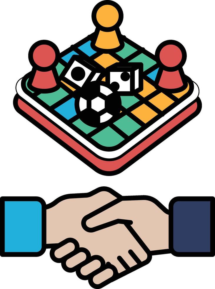 A hand shaking a hand in a business card vector