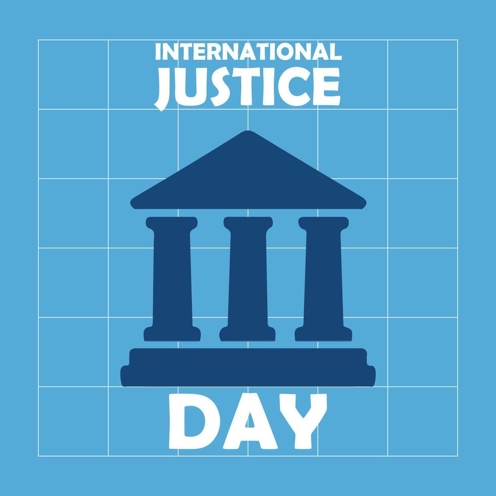 international justice day for better future vector