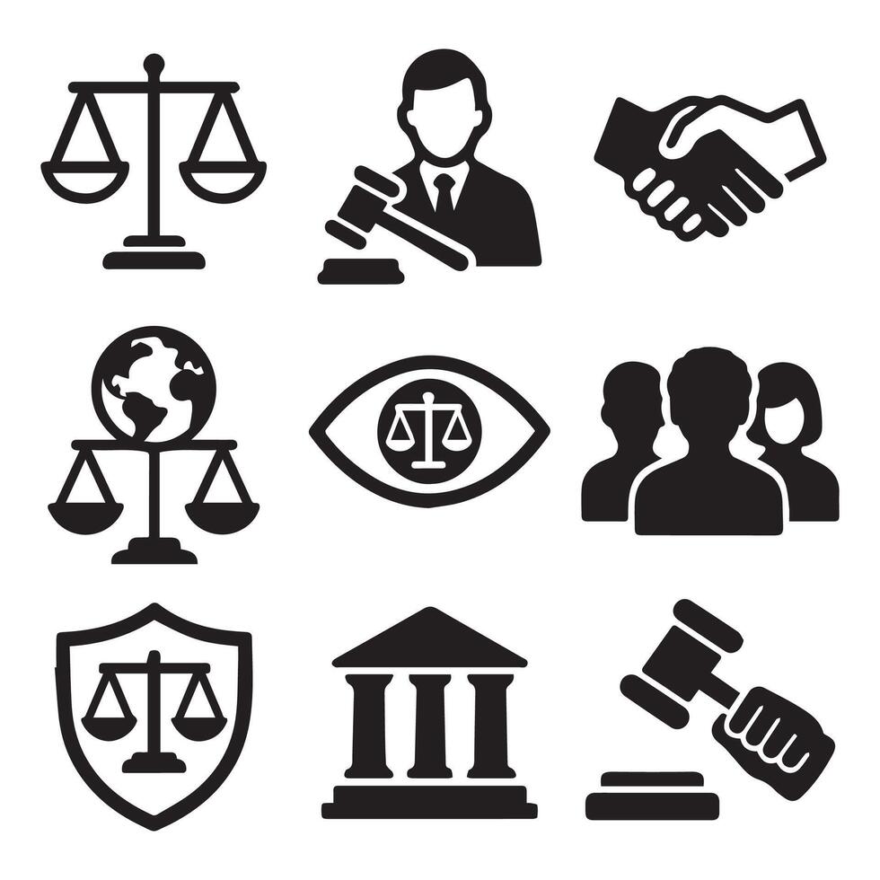 set of BW icon design for the last time vector