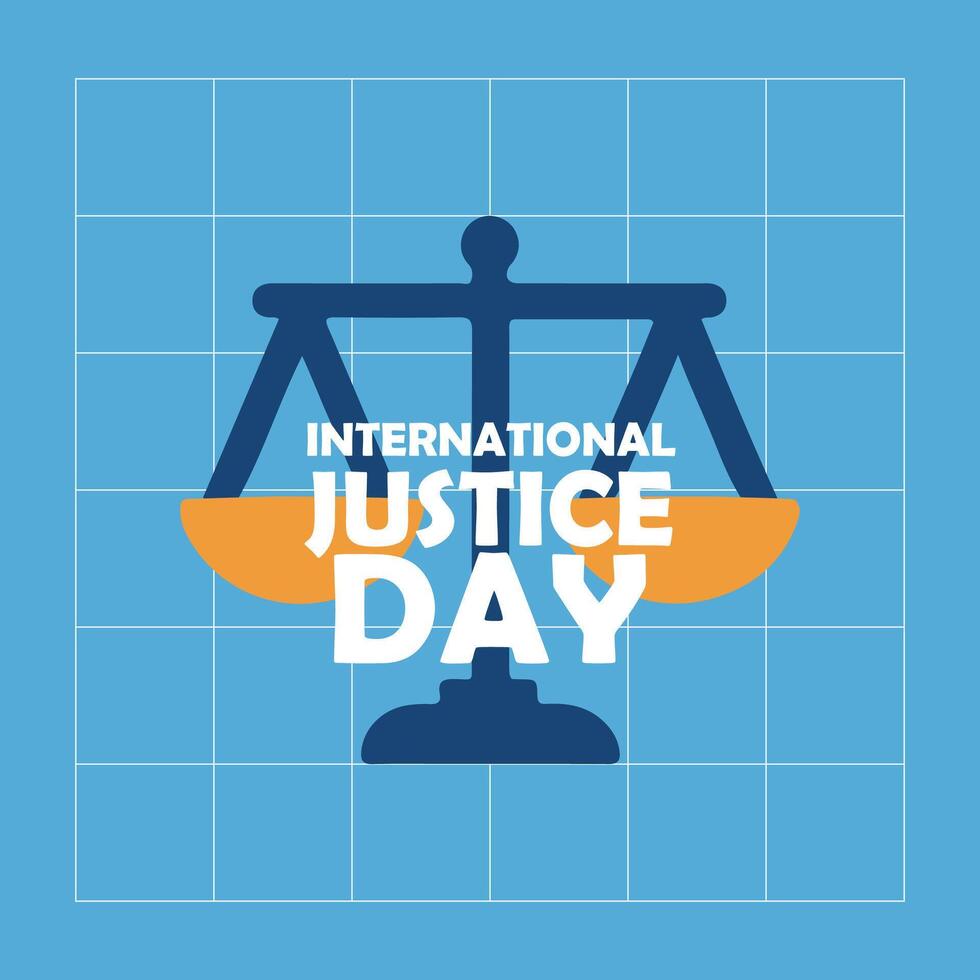 international justice day symbol vector