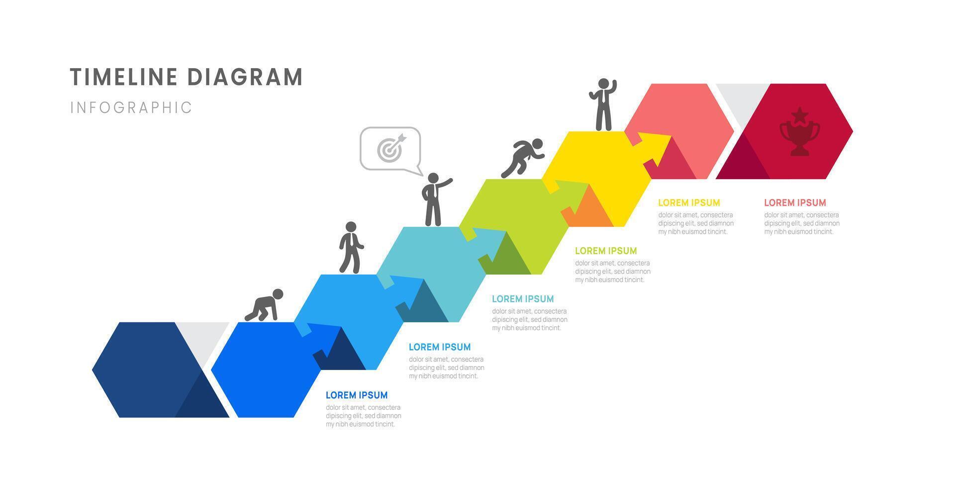 Business roadmap timeline infographic milestones elements, diagram, arrow, and icon. vector