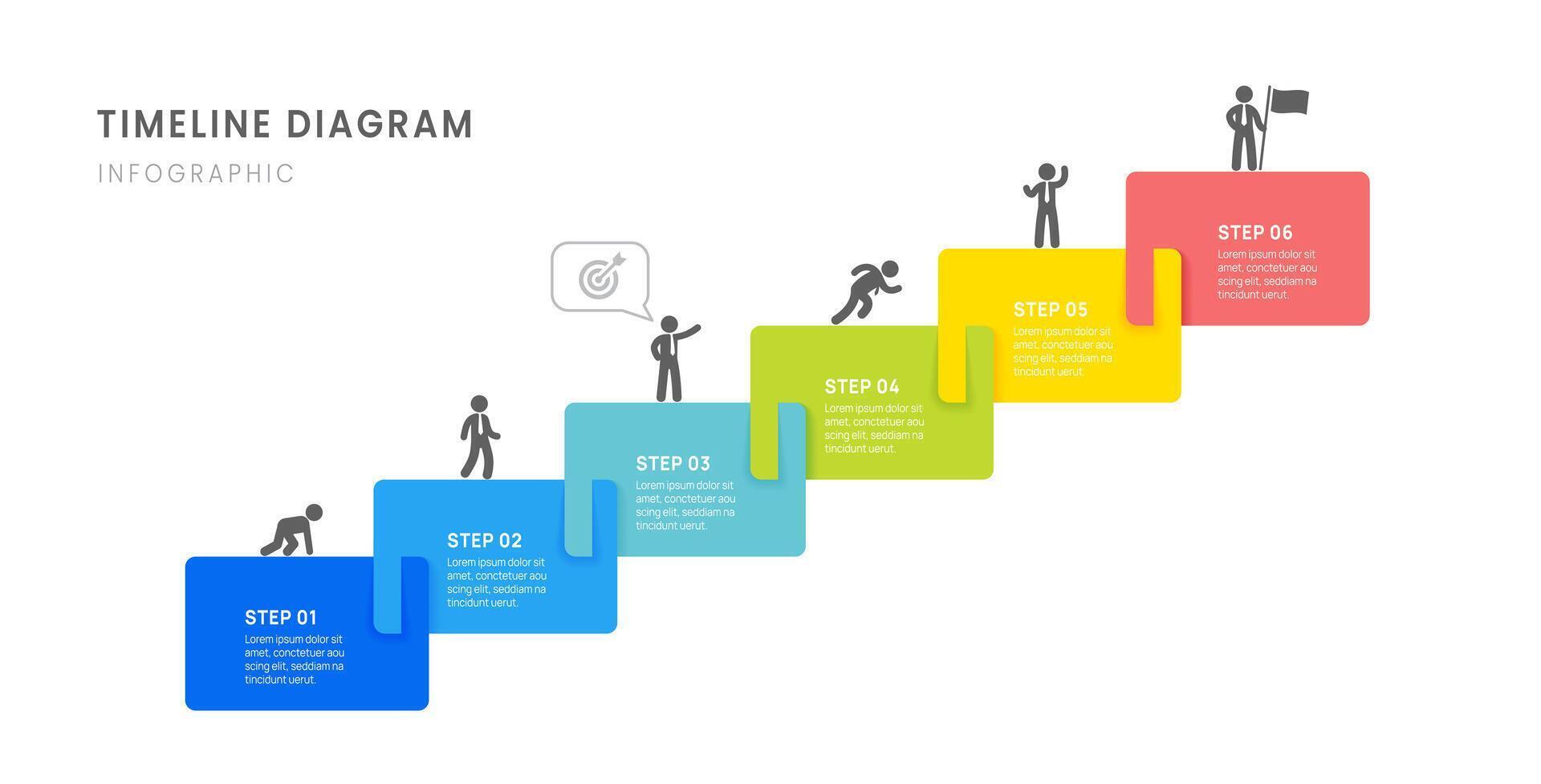 Business roadmap timeline infographic milestones elements, diagram, and icon. vector