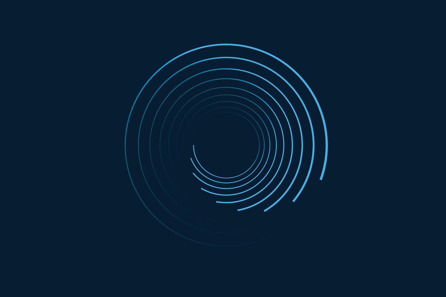 Radial spinning spiral pattern. Circular speed lines form collection. Rotating circle sound wave concepts. Abstract sunburst ray and beam design element for icon, badge, logo, tag, label. vector