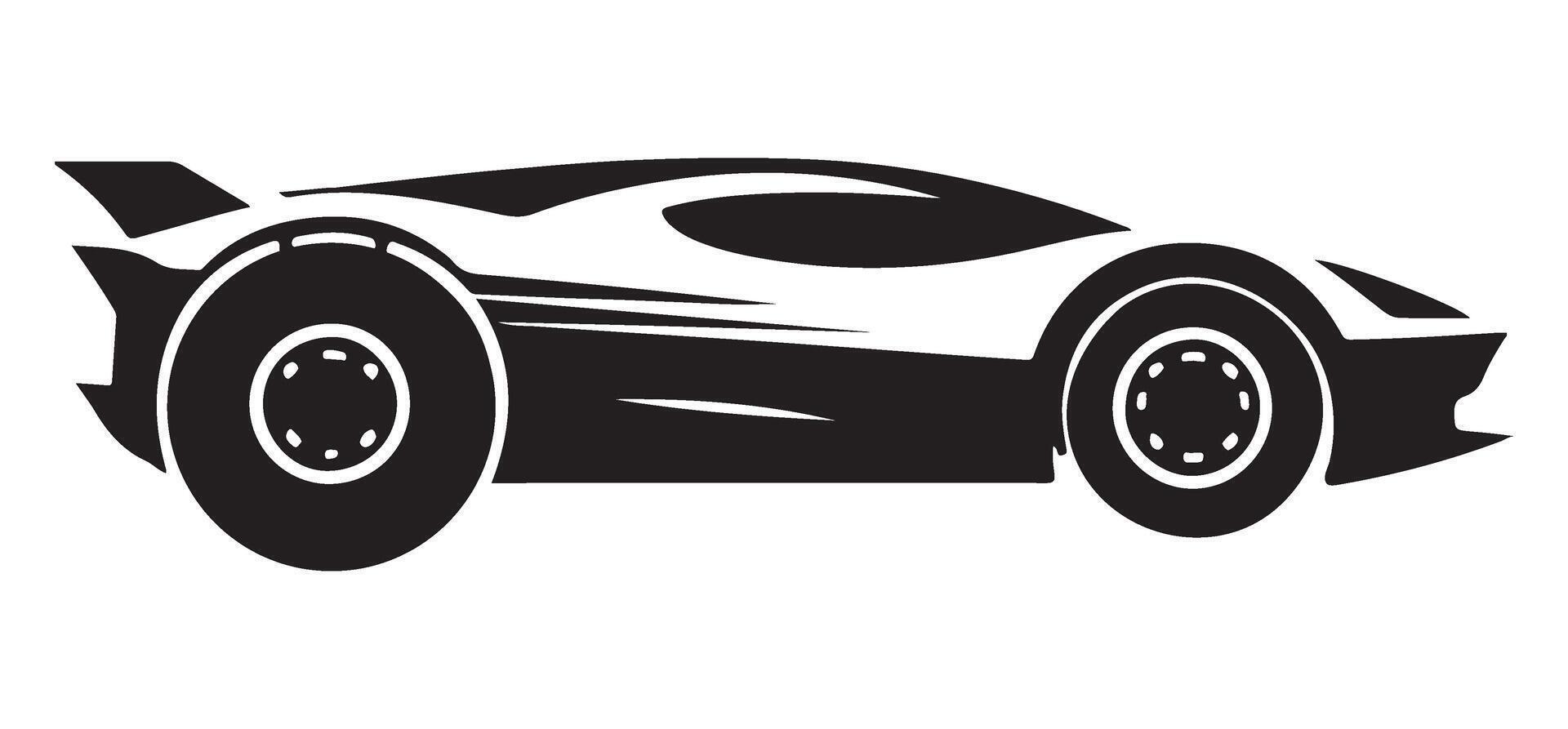 Sleek Modern Sport Car Silhouette Illustration for Design Projects vector