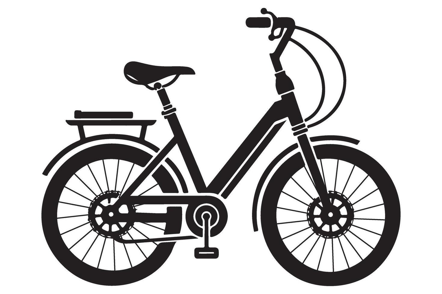 Classic Urban Bicycle Illustration Perfect for City Commuting Adventures vector