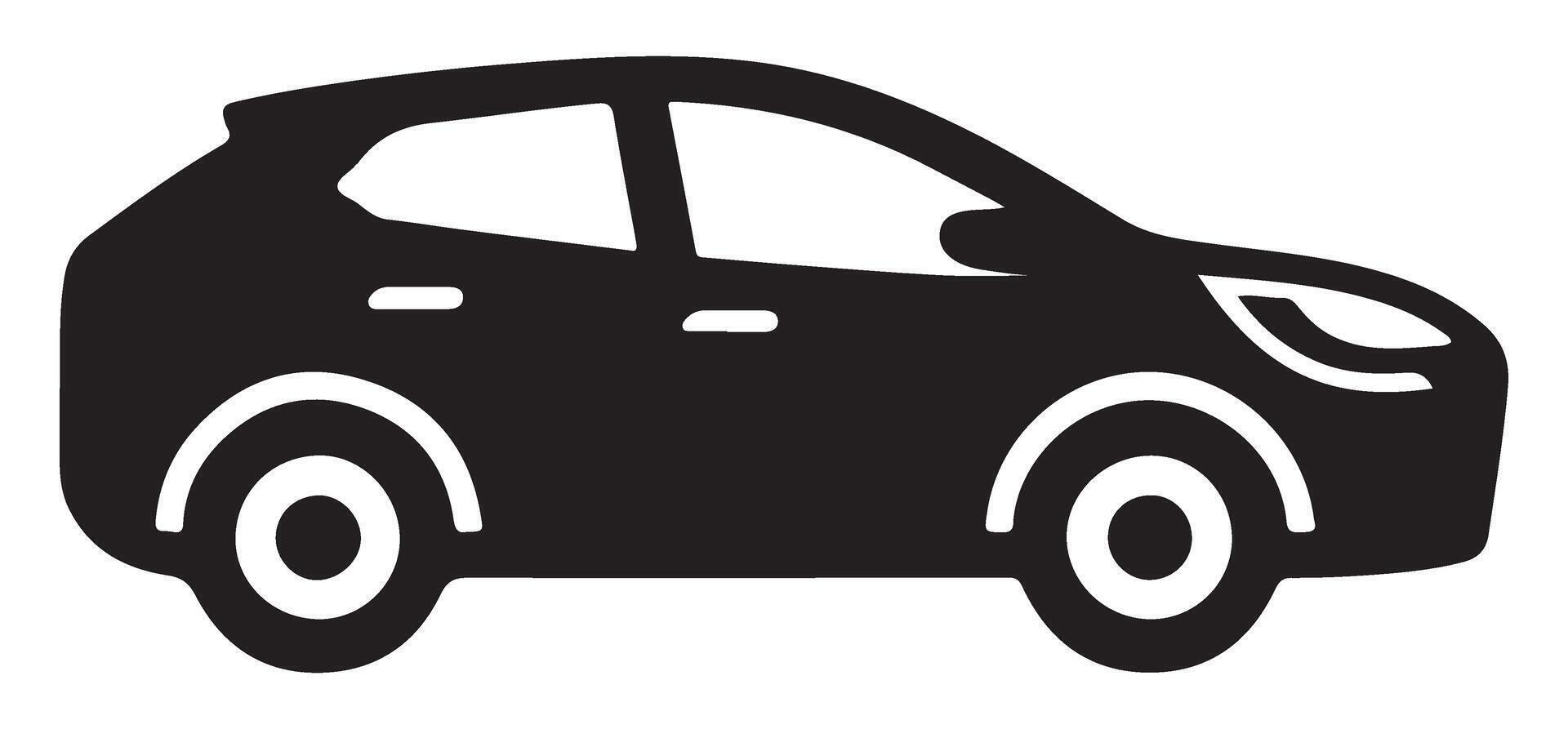 Compact Crossover SUV Car Silhouette Illustration for Transportation Design vector