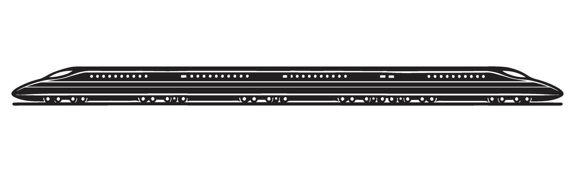 Streamlined Silhouette of an Advanced Bullet Train Illustration Image vector