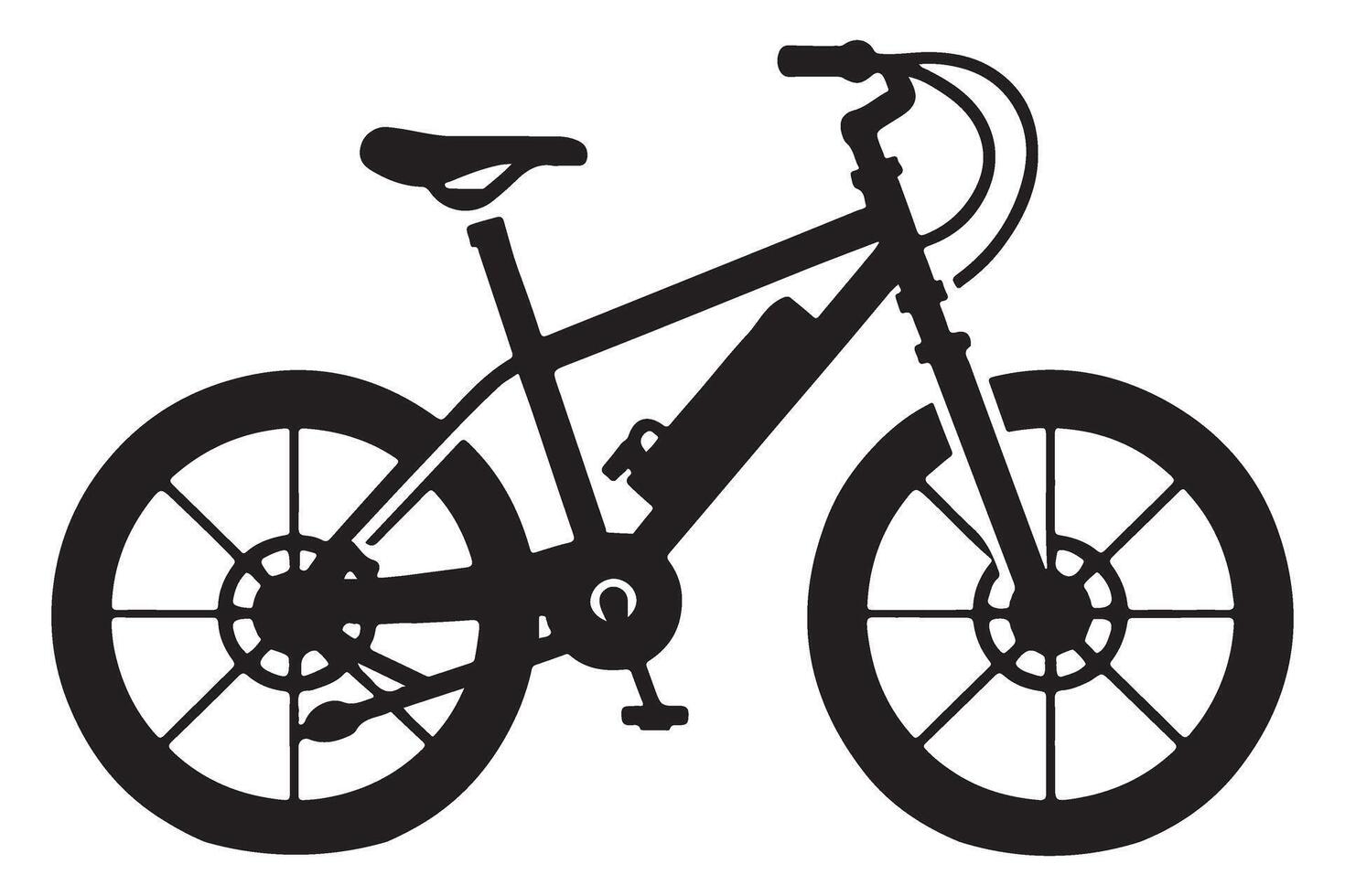 Electric bicycle illustration for sustainable transport promotion designs vector