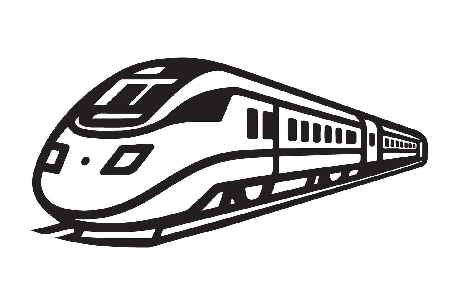 High Speed Modern Train Illustration Transport Transportation System vector