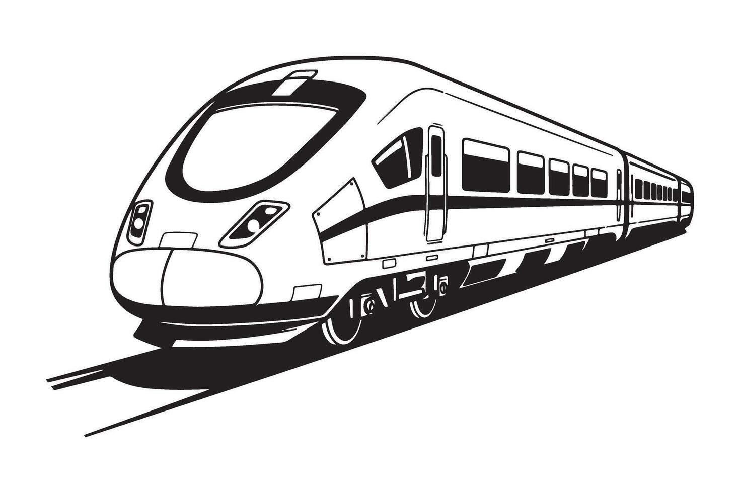 High Speed Rail Art for Modern Travel Infrastructure Projects vector