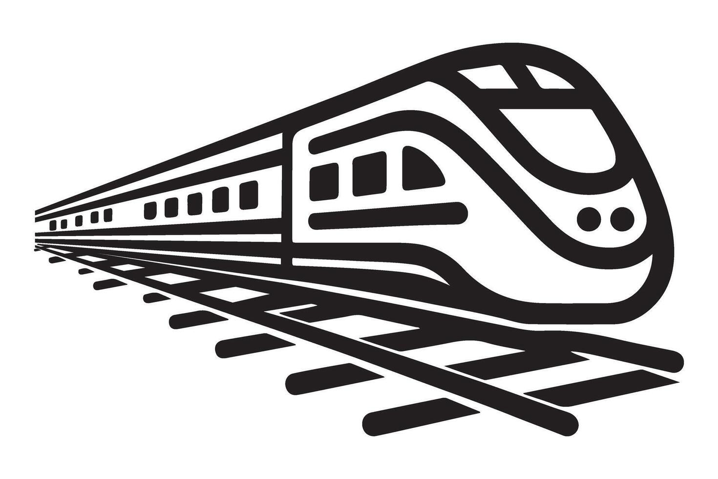 Modern Bullet Train Illustration A High Speed Transport vector