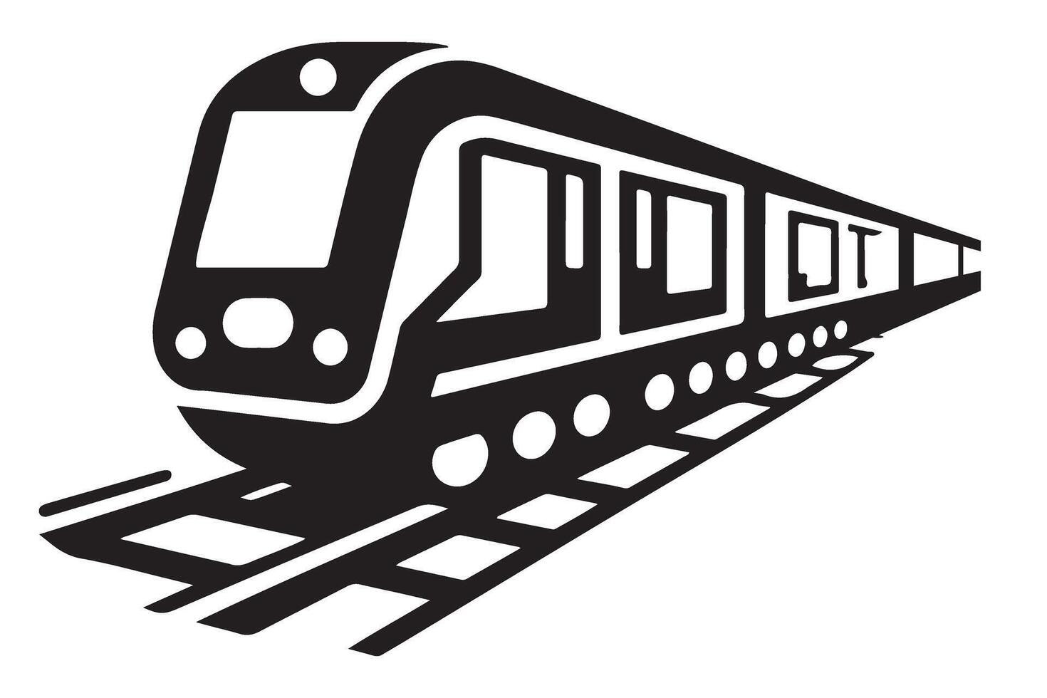 Commuter Train Illustration A Rapid Transit Solution vector