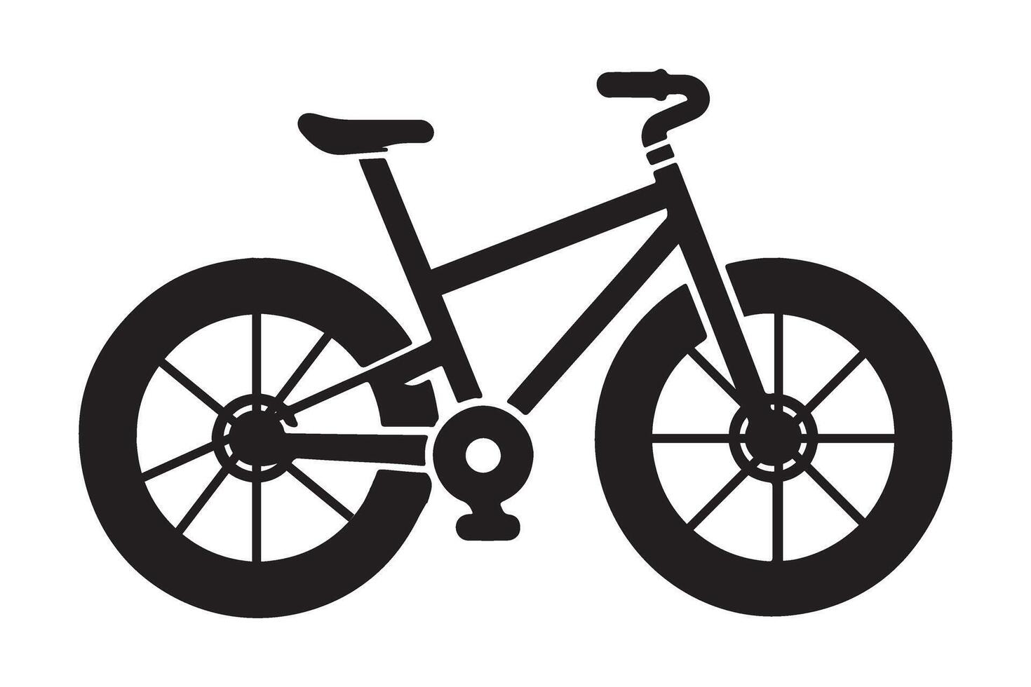 Bicycle Silhouette Graphic Illustration for Transportation and Recreation vector