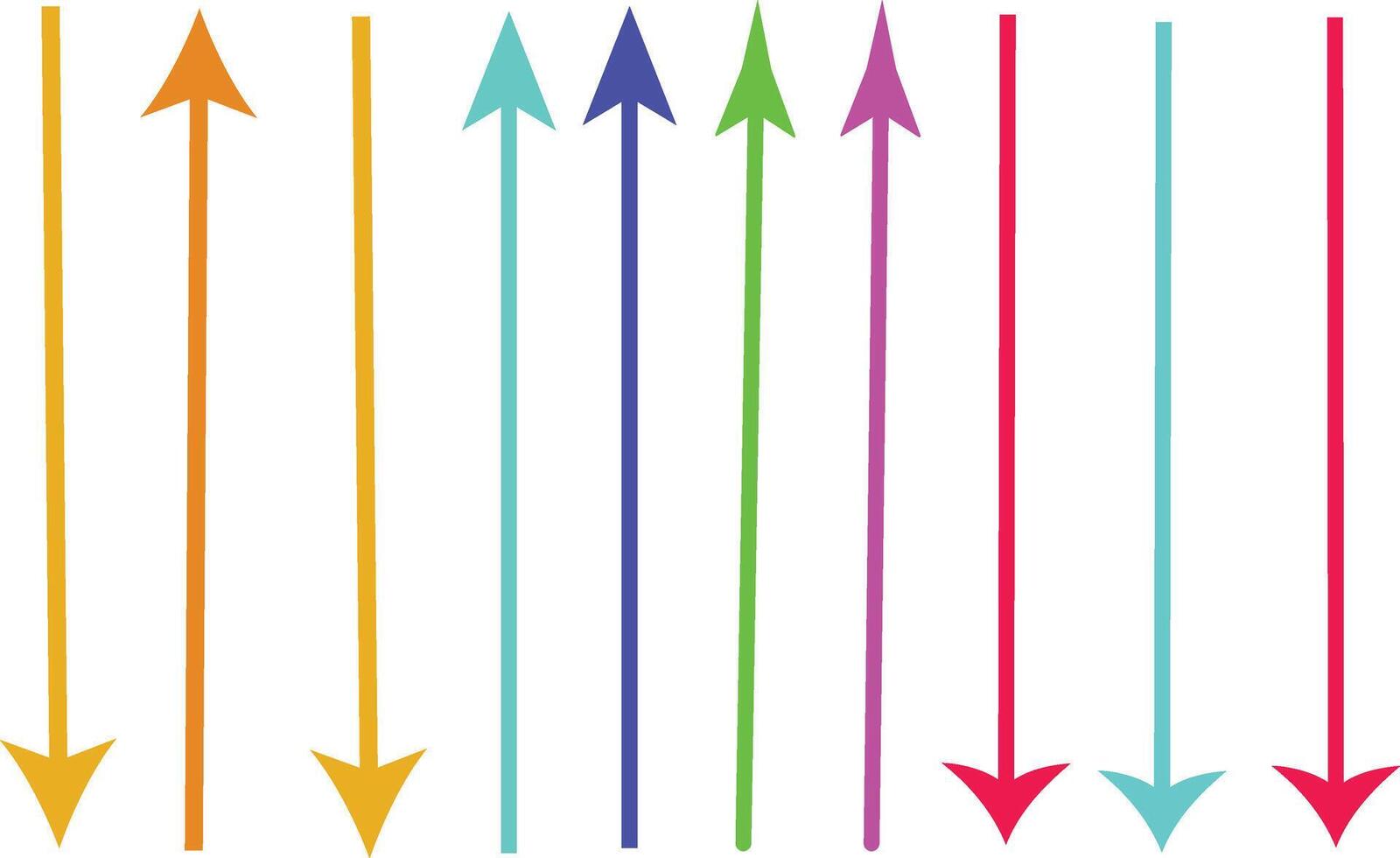 Colorful arrows on a white background vector