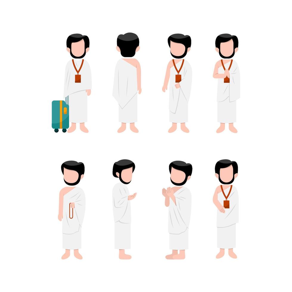 Set Of Pilgrimage Character vector