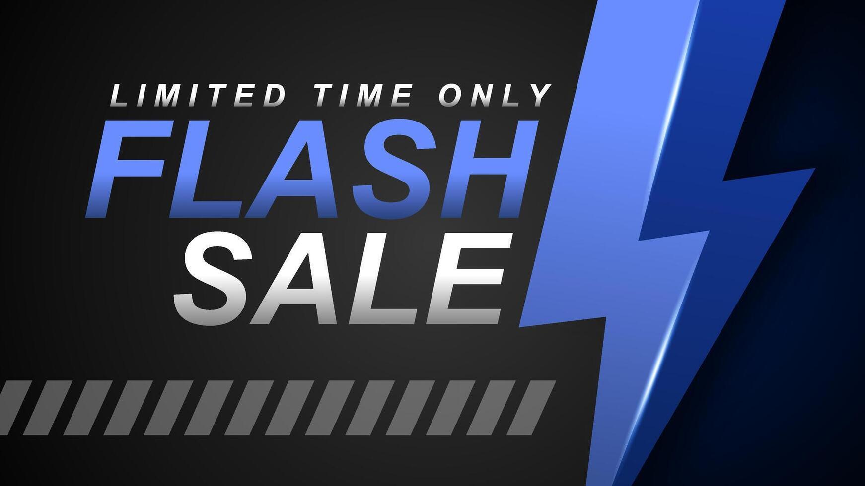 Flash sale shopping poster or banner with flash icon design. vector