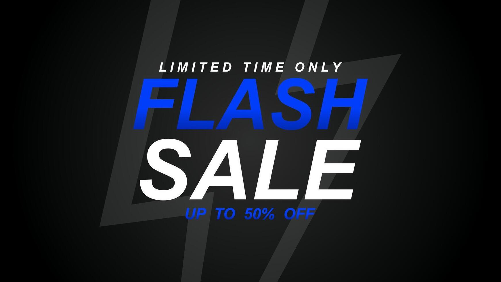 Flash sale discount banner template. vector