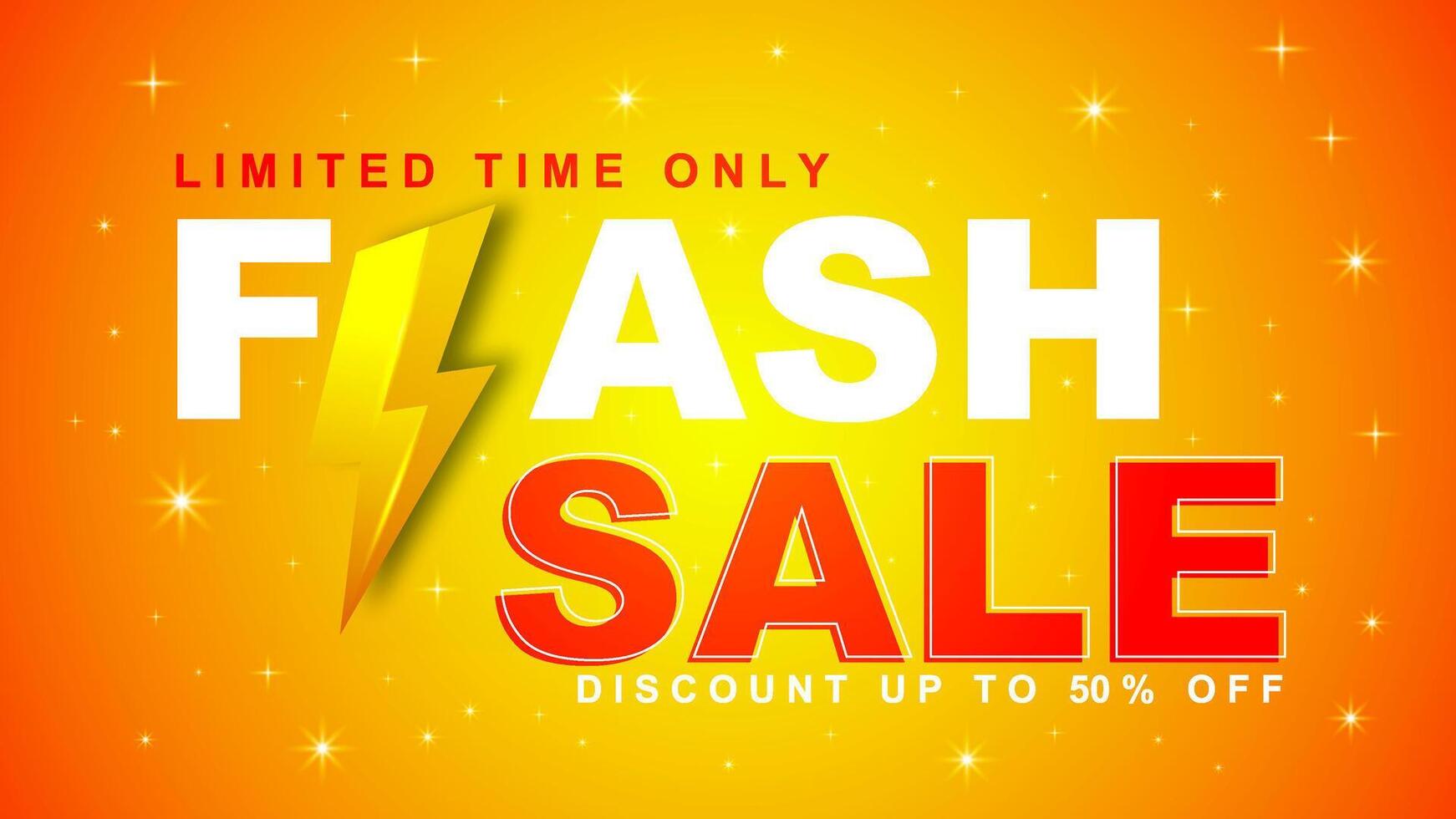 Flash sale banner background. vector